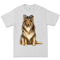 Dove Grey collie with bandanna Premium Tee - texasbilliewilder