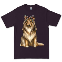 Plum collie with bandanna Premium Tee - texasbilliewilder