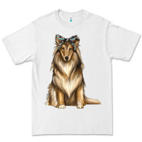 White collie with bandanna Premium Tee - texasbilliewilder