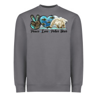 Storm peace love polar bear Heavyweight Sweatshirt - LillyAllenDesigns