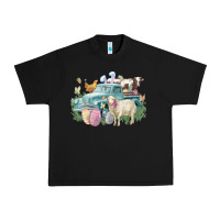 Black Easter truck farm animals Easter Day Urban Heavy Tee - HowdyJamesFarm