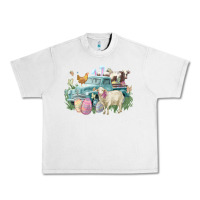 Lunar Rock Easter truck farm animals Easter Day Urban Heavy Tee - HowdyJamesFarm