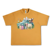 Peanut Butter Easter truck farm animals Easter Day Urban Heavy Tee - HowdyJamesFarm
