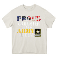 Cream proud daughter of a army veteran american flag military gift Heavy Core Tee - longCreatives