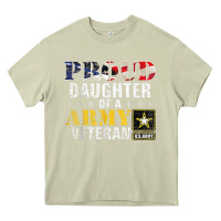 Mossy proud daughter of a army veteran american flag military gift Heavy Core Tee - longCreatives