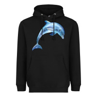 Black dolphin Heavyweight Hoodie - BarkalooDesign