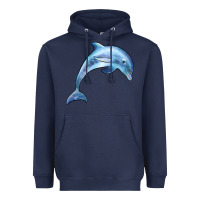 Navy dolphin Heavyweight Hoodie - BarkalooDesign