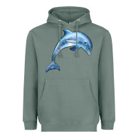 Sage dolphin Heavyweight Hoodie - BarkalooDesign
