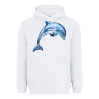 White dolphin Heavyweight Hoodie - BarkalooDesign