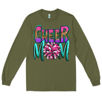 Army Green cheer mom Long Sleeve Tee - OliviaCreatesArt