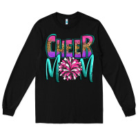 Black cheer mom Long Sleeve Tee - OliviaCreatesArt