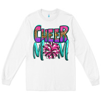 White cheer mom Long Sleeve Tee - OliviaCreatesArt