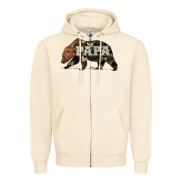 Sandshell bear papa Zipper Hoodie - Artiststas