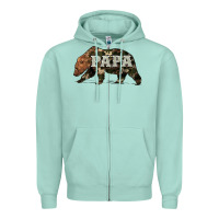 Seafoam bear papa Zipper Hoodie - Artiststas
