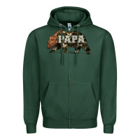 Sports Green bear papa Zipper Hoodie - Artiststas