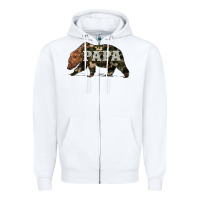 White bear papa Zipper Hoodie - Artiststas