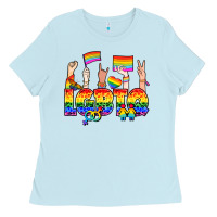Baby Blue LGBTQ+ Ladies Tee - NancyCooperArtShop