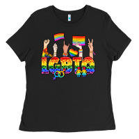 Black LGBTQ+ Ladies Tee - NancyCooperArtShop