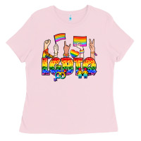 Bubblegum Pink LGBTQ+ Ladies Tee - NancyCooperArtShop