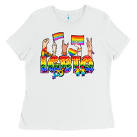 White LGBTQ+ Ladies Tee - NancyCooperArtShop