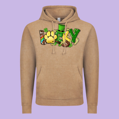 Lucky Pet  St. Patrick's Vintage Hoodie Designed By Howdyjamesfarm