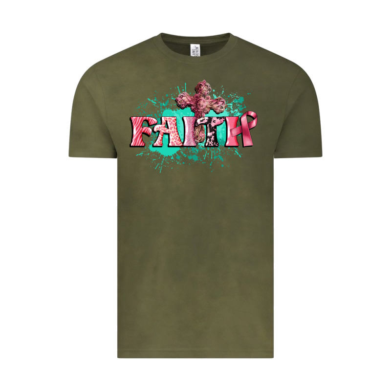 Faith Breast Cancer Vintage Tee by CowGirlArtShop | Teevron