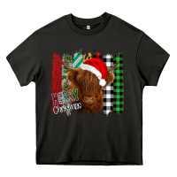 Asphalt Merry Christmas Cow Heavy Core Tee - Bettercallsaul
