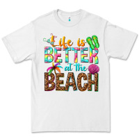 White Life is better at the beach Premium Tee - NancyCooperArtShop