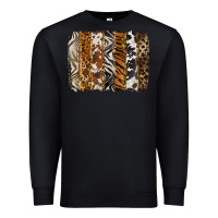 Black western animal patterns brushstoke Premium Sweatshirt - BarkalooDesign