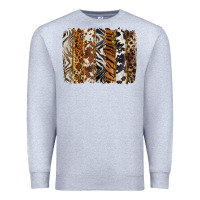 Heather Grey western animal patterns brushstoke Premium Sweatshirt - BarkalooDesign