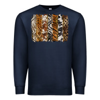 Navy western animal patterns brushstoke Premium Sweatshirt - BarkalooDesign