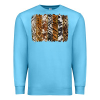 Ocean Blue western animal patterns brushstoke Premium Sweatshirt - BarkalooDesign