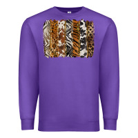 Purple western animal patterns brushstoke Premium Sweatshirt - BarkalooDesign