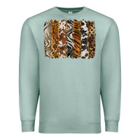 Seafoam western animal patterns brushstoke Premium Sweatshirt - BarkalooDesign