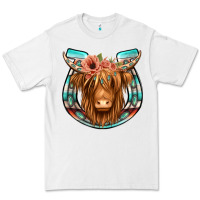 White highland cow serape floral headband horseshoe Premium Tee - Jasminsmagicworld