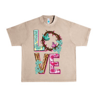 French Oak Love crown of the thorns Easter Day Urban Heavy Tee - HowdyJamesFarm