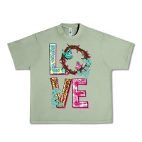 Oil Green Love crown of the thorns Easter Day Urban Heavy Tee - HowdyJamesFarm