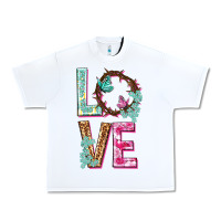 White Love crown of the thorns Easter Day Urban Heavy Tee - HowdyJamesFarm