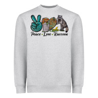 Peace Love Raccoon Heavyweight Sweatshirt | Teevron