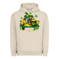 Pigment French Oak st patricks truck and gnome Urban Hoodie - AdoDesignShop