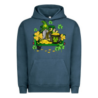 Pigment Midnight Navy st patricks truck and gnome Urban Hoodie - AdoDesignShop