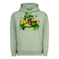 Pigment Oil Green st patricks truck and gnome Urban Hoodie - AdoDesignShop