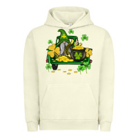 Pigment Pistachio st patricks truck and gnome Urban Hoodie - AdoDesignShop