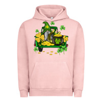 Pigment Salmon st patricks truck and gnome Urban Hoodie - AdoDesignShop