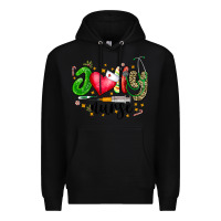 Black Jolly Nurse Black Premium Hoodie - CowhideDigitalArt