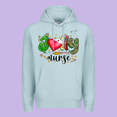 Jolly Nurse Black Premium Hoodie Designed By Cowhidedigitalart