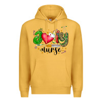 Mustard Jolly Nurse Black Premium Hoodie - CowhideDigitalArt