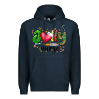 Navy Jolly Nurse Black Premium Hoodie - CowhideDigitalArt