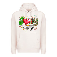 Pale Pink Jolly Nurse Black Premium Hoodie - CowhideDigitalArt