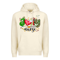 Sandshell Jolly Nurse Black Premium Hoodie - CowhideDigitalArt